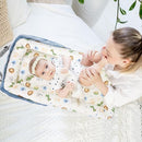 Baby Lounger for Newborn Portable Bag,Baby Nest Play Gym mat with Strap,Newborn Lounger Adjustable Size & Inner Zipper Lengthen Space to 24 Months,Animal World Blue by TinyTreasures Baby Boutique