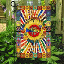 FLAGWIX Flags - Imagine All The People Living Life In Peace Hippie Sunflower Flag DDH1826F, House Flag (29.5" x 39.5") - USA House Garden Flags Premium Polyester - Decorative Outdoor Flags by GreenHaven Gardens
