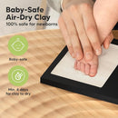 Baby Hand and Footprint Kit - Clay Handprint Keepsake Frame, Newborn Nursery Picture Frame, Personalized New Mom Gifts for Baby Shower & Registry (Onyx Black) by TinyTreasures Baby Boutique