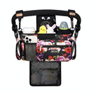 TOPDesign Universal Baby Stroller Organizer, Stroller Caddy with Detachable Mesh Bag & Heightened Insulated Cup Holders & Non-Slip Secure Hooks Accessories, Fits Most Strollers (Ranunculus) by TinyTreasures Baby Boutique