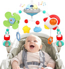 Musical Baby Stroller Arch Toys, Travel Car Seat Toys, Baby Play Arch Crib Accessory Toys, Mobile for Bassinet, Pram Activity Arch Bar Toys for Babies Infants by TinyTreasures Baby Boutique
