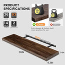 Fun Memories Floating Shelves for Wall, 36"x9.3" Rustic Solid Elm Wood Shelves, Heavy-Duty Wall Mounted Shelves with Invisible Brackets, Set of 2 for Living Room, Bedroom, Kitchen, Walnut Finish by CozyNest Decor