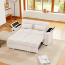 65''Convertible Sleeper Sofa Bed,3-in-1 Pull Out Couch Bed with 360 Degree rotatable Side Table and USB Ports for Living Room,RV (07beige) by CozyNest Decor