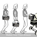 TOPDesign Universal Baby Stroller Organizer, Stroller Caddy with Heightened Insulated Cup Holders & Non-Slip Secure Hooks Accessories, Fits Most Strollers, Machine Washable (Baroque Gold) by TinyTreasures Baby Boutique