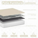 Patio Chair Cushions 17 X 16 X 3 Inch Waterproof Outdoor Seat Cushions for Patio Furniture, Outdoor Sofa Couch Pads with Ties & Handle, Set of 2, Cream by GreenHaven Gardens