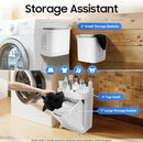 Movable Household Laundry Basket,2 Tier Laundry Hamper Basket Sorter with Wheels&Handle,Large Hand-Held Laundry Basket Clothes Storage Organizer for Bathrooms Bedrooms by CozyNest Decor