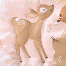 The Peanutshell 3 Piece Baby Crib Bedding Set for Girls - Newborn, Infant & Toddler Nursery Bed Set Decor with Fitted Crib Sheet, Dust Ruffle Comforter - Fairytale Forest by TinyTreasures Baby Boutique