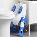 Potty Training Seat with Step Stool Ladder, SKYROKU Potty Training Toilet for Kids Boys Girls Toddlers - Comfortable Safe Potty Seat with Anti-Slip Pads Ladder Navy Blue by TinyTreasures Baby Boutique