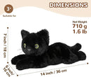 Black Cat Stuffed Animals, Microwavable Stuffed Animal Adorable Fluffy Cat Plush for Warmth & Comfort, Heatable Coolable Lavender Scent Cat Toy, Cute Soft Plushies Cat Gifts for Kids Boy Girls & Adult by TinyTreasures Baby Boutique