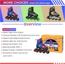 Nattork Kids Adjustable Inline Skates with PU Flash Wheels, Fun Roller Skates for Ages 4-12, Indoor/Outdoor Birthday Gift for Son and Grandson by TinyTreasures Baby Boutique