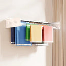 Wall Mounted Drying Rack with 4 Hooks and Shelf, Foldable Clothes Drying Rack for Laundry Room, Collapsible Laundry Rack Wall Mount, for Indoor Outdoor Hanging Clothes, 23.6 Inch by CozyNest Decor