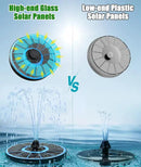 SZMP Solar Fountain Pump Upgraded 100% Glass Panel, 3.5W Solar Powered Fountain Built-in 2000 Battery with 7 Nozzle & 4 Fixer, Solar Fountain for Bird Bath, Pond, Fish Tank, Outdoor (Colorful) by GreenHaven Gardens