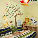 iMagitek Large Jungle Animals Tree Wall Decals Safari Animals Climbing Trees Wall Stickers Elephant Giraffe Lion Sloth Wall Stickers for Baby Nursery Kids Room Playroom Classroom 90.94" x 62.59" by TinyTreasures Baby Boutique