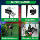 RGB Spotlight Outdoor 12W Color Changing Landscape Lighting with Remote Control Outdoor Spotlight for Yard 120V Waterproof Led Landscape Lights 4 Pack by GreenHaven Gardens