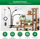 SANSI LED Grow Lights for Indoor Plants, Lifetime Free Bulb Replacement, 600W Full Spectrum 4-Gooseneck Clip Plant Grow Light, Plant Light with Timer 4/8/12 Hrs, High PPFD Growing Power Grow Lamp by GreenHaven Gardens