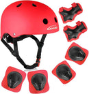 KAMUGO Kids Bike Helmet, Toddler Helmet for Ages 2-8 Boys Girls with Sports Protective Gear Set Knee Elbow Wrist Pads for Skateboard Cycling Scooter Rollerblading by TinyTreasures Baby Boutique