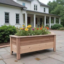 Handmade Custom Heavy Duty Rectangular Raised Cedar Wood Garden Planter Box – 46", 36", 24" – Indoor/Outdoor Farmhouse Style for Flowers & Vegetables – Made in USA (24" L x 15.5" W x 16.5" H) by GreenHaven Gardens