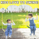 Swing Set for Kids with 66” Chain-Play Swing for Adults with Stainless Steel Mental Taiangle Ring-Suitable for Family Backyard-Play Swing Set (AB010002-7) by TinyTreasures Baby Boutique