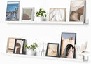 Heimlove Picture Ledge Shelf, Floating Shelves Set of 2, 48 Inches Picture Shelf for Wall with Ledge, Kids Bookshelf Wall Mounted for Living Room Bedroom Decor Books Photo Frames, White by CozyNest Decor