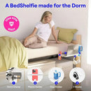 BedShelfie Bedside Shelf for Dorm Room Bunk Bed & Top Bunk, College Dorm Room Essentials, Bedside Caddy, Clip on Floating Tray, Bed Side Table Storage, Loft Nightstand Decor - Dorm Essential, White by CozyNest Decor