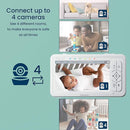 Babysense 5" HD Split-Screen Baby Monitor, Video Baby Monitor with 2 Cameras and Audio, Night Light, 1000ft Range, Two-Way Audio, 4X Zoom, Night Vision, 4000mAh Battery by TinyTreasures Baby Boutique
