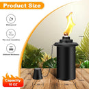 4 Pack Torch Canisters,16oz Replacement Torch Refillable Canisters with Wicks,Caps, Outdoor Citronella Fuel Torch Canister for Luau Party, DIY Garden Decor. by GreenHaven Gardens