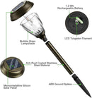 XMCOSY+ Solar Pathway Lights Outdoor, 10/25 LM in 2 Lighting Modes, Glass Stainless Steel Waterproof Outside Solar Powered Garden LED Lights for Yard Lawn Driveway Walkway Landscape Decor(Warm White) by GreenHaven Gardens