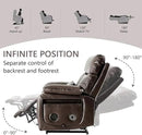 Dual Motor Power Lift Recliner Chair for Adult & Elderly, Infinite Position Lay Flat Lift Chair with Heat & Massage, Cup Holder, Lumbar Pillow, Wireless Charger, USB Ports, Leather (Brown) by CozyNest Decor