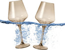 Floating Wine Glasses for Pool - Set of 2-18 OZ (Smoke)