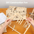 ROKR 3D Wooden Puzzles Marble Run Set - Mechanical Model Kit for Adults DIY Roller Coaster Toys Gifts for Boys/Girls (Marble Channel) by TinyTreasures Baby Boutique