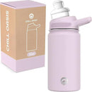 Chill Oasis Water Bottle | Compatible With Popular Flavor Cartridges | BPA Free, Leak Proof, Double-Walled Vacuum Insulated Stainless Steel, and Dishwasher Safe | Cold for 24 Hours (Lavender, 12oz) by CozyNest Decor