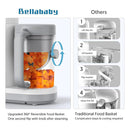 Baby Food Maker Bellababy Baby Food Processor, Puree Blender Steamer with Reversible Steam Basket, One Button Easy Operation & Large Opening for Easy Cleaning by TinyTreasures Baby Boutique