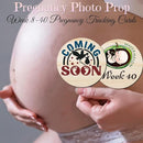 42 Designs Pregnancy Weekly Milestone Signs - Wooden Weekly Baby Bump Tracker Milestone Discs - Trimester Pregnancy Must Haves - Essential Gifts for Mommy to Be (Pregnancy Milestones Cards) by TinyTreasures Baby Boutique