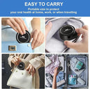 UV Toothbrush Sanitizer Holder, Toothbrush Sanitizer and Holder Cover Caps with Fan Drying, Rechargeable Portable Toothbrush Cleaner Case Fits Most Electric and Manual Toothbrushes (Black) by CozyNest Decor