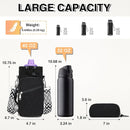 Water Bottle Carrier Bag with Strap, Water Bottle Holder Crossbody Bags for Women Men for Walking, Hiking,Cycling by TinyTreasures Baby Boutique