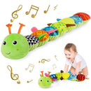 Sumobaby Infant Baby Musical Stuffed Animal Activity Soft Toys with Multi-Sensory Crinkle, Rattle and Textures, for Tummy Time Newborn 0-3-6-12 Months Boys, Girls, Caterpillar by TinyTreasures Baby Boutique