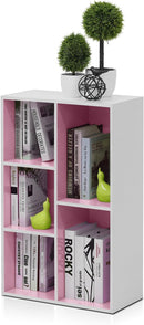 Furinno 5-Cube Reversible Open Shelf, White/Pink 11069WH/PI by TinyTreasures Baby Boutique