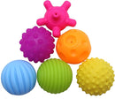 6 Pack Sensory Balls for Kids, Soft & Textured Massage Balls Set Develops Kid's Tactile Senses by TinyTreasures Baby Boutique