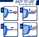 Poolvio Heavy Duty Swimming Pool Leaf Skimmer Net with Strong Reinforced Handle for Cleaning Swimming Pools, Hot Tubs, Spas and Fountains by GreenHaven Gardens