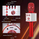BONAOK Wireless Bluetooth Karaoke Microphone,3-in-1 Portable Handheld Mic Speaker Machine Birthday Home Party for PC or All Smartphone(Q37 Red) by TinyTreasures Baby Boutique