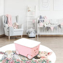 Custom Nursery Crib Bedding Set: Personalized Name 4 Piece Flower Horse Design Baby Crib Sets for Girls - Toddler Double Layer Blanket Set, Comfortable Crib Bed Sheets for Baby Toddlers by TinyTreasures Baby Boutique