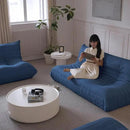 Luxury Sofa Couch Chair, Lazy Floor Seating, Fireside Bean Bag Chair, Ergonomic Tatami Sofa Lounger for Living Room, Bedroom, Office, 3 Seat, Blue by CozyNest Decor