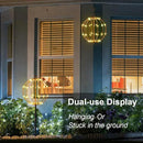 LIGHTSHARE 10IN 48LED Light Ball Yard Decoration Pathway Lights Sphere Light with Fold Flat Metal Frame Indoor Outdoor Waterproof Garden Lights, Brown Frame / Warm White Lights, 10 by GreenHaven Gardens