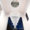 D40''X H120'' High Ceiling Chandelier Crystal Raindrop Big Chandeliers Staircase Large Chandelier Empire Entrance Foyer High Ceiling Pendant Chandelers Fixture LED Dimmable 2700K-4500K-6000K by CozyNest Decor