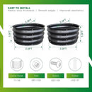 GARDMAX 2 Pack 2x2x1FT Galvanized Round Raised Garden Bed Kit, Metal Planter Boxes Outdoor with Easy Assembly, Large Garden Bed for Vegetables, Fruits, Flower, Herbs Dark Gray by CozyNest Decor