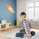 EastRock 37 Key Melodica Instrument Keyboard Soprano Piano Style with Mouthpiece Tube Sets and Carrying Bag for Kids Beginners Adults Gift Pink by TinyTreasures Baby Boutique
