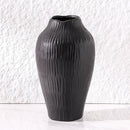 Elegant Black Ceramic Vase - Modern Minimalist Home Decor Vase, Centerpiece for Living Room, Dining Table, Office - 11.6 Inches Tall, Handcrafted Pottery for Farmhouse, Boho, Contemporary Style by GreenHaven Gardens