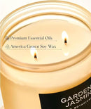 M&SENSE Gardenia Jasmine Scented Candle - 11.6oz Natural Soy Wax Clean Non Toxic 70-Hour Burn, 2-Wick Aromatherapy Candle for Bath & Office - Highly Scented Housewarming Gift for Mom Teacher Friends by CozyNest Decor