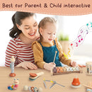 Toddler Musical Instruments Set, Montessori Baby Wooden Toys for Toddlers 1-3, Percussion Instruments for Kids with Xylophone, Neutral Colors Preschool Music Toys by TinyTreasures Baby Boutique