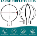 2 Pcs Large Metal Circle Trellis Garden Obelisk Sculpture Globe Trellis for Climbing Plants Outdoor Potted Round Planter Trellis Garden Decor for Patio Doorway Black 18.50 x14.96'' by GreenHaven Gardens